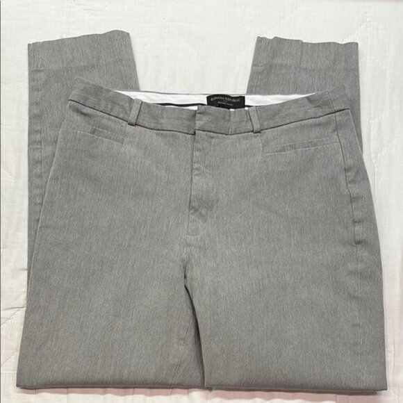 Banana Republic Women's High Rise Sloan Classic Fit Trousers Light Gray Pants - Picture 1 of 8